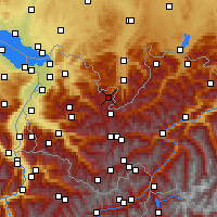 Nearby Forecast Locations - Kleinwalsertal - Kaart