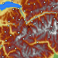 Nearby Forecast Locations - Champex - Kaart