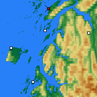 Nearby Forecast Locations - Sandnessjøen - Kaart
