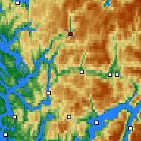 Nearby Forecast Locations - Modalen Iii - Kaart