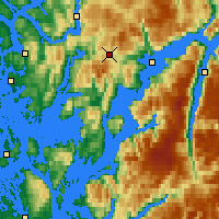 Nearby Forecast Locations - Kvamskogen - Kaart