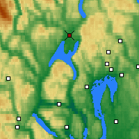 Nearby Forecast Locations - Hønefoss - Kaart