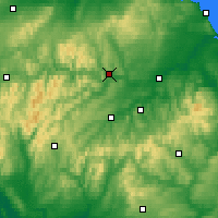 Nearby Forecast Locations - Galashiels - Kaart