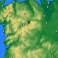 Nearby Forecast Locations - Llangollen - Kaart