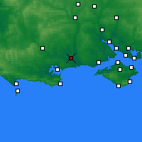 Nearby Forecast Locations - Bournemouth - Kaart