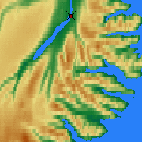Nearby Forecast Locations - Egilsstaðir - Kaart