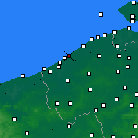 Nearby Forecast Locations - Oostende - Kaart