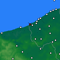 Nearby Forecast Locations - De Panne - Kaart