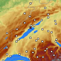 Nearby Forecast Locations - Neuchâtel - Kaart