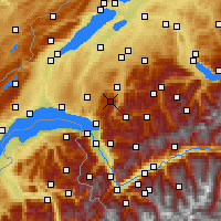Nearby Forecast Locations - Moléson - Kaart