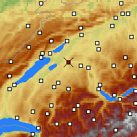 Nearby Forecast Locations - Mühleberg - Kaart