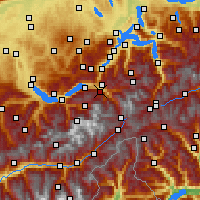 Nearby Forecast Locations - Meiringen - Kaart