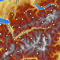 Nearby Forecast Locations - Crans-Montana - Kaart