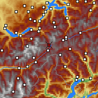 Nearby Forecast Locations - Grimselpas - Kaart