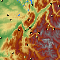 Nearby Forecast Locations - Grenonble Lvd - Kaart