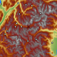Nearby Forecast Locations - Modane - Kaart