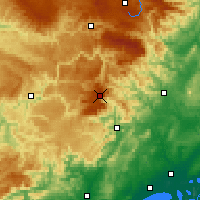 Nearby Forecast Locations - Mont Aigoual - Kaart