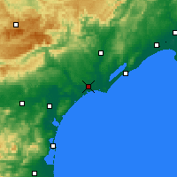 Nearby Forecast Locations - Béziers - Kaart