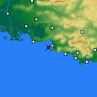 Nearby Forecast Locations - Cap Pomègues - Kaart