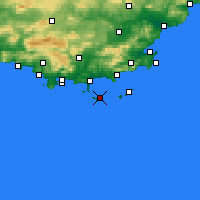 Nearby Forecast Locations - Porquerolles - Kaart