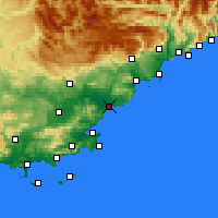 Nearby Forecast Locations - Fréjus - Kaart