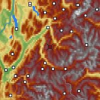 Nearby Forecast Locations - Valmorel - Kaart