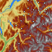 Nearby Forecast Locations - Megève - Kaart