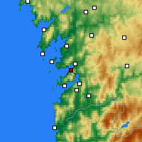 Nearby Forecast Locations - Marín - Kaart