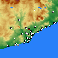 Nearby Forecast Locations - Sabadell - Kaart