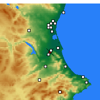 Nearby Forecast Locations - Xàtiva - Kaart