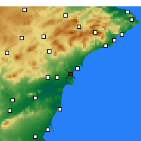 Nearby Forecast Locations - El Alted - Kaart