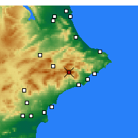 Nearby Forecast Locations - Aitana - Kaart