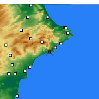 Nearby Forecast Locations - Benidorm - Kaart