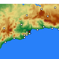 Nearby Forecast Locations - Torremolinos - Kaart