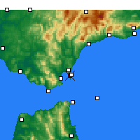 Nearby Forecast Locations - Gibraltar - Kaart
