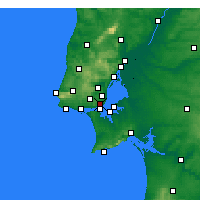Nearby Forecast Locations - Lissabon/Geof - Kaart