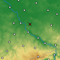 Nearby Forecast Locations - Großenhain - Kaart
