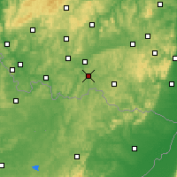 Nearby Forecast Locations - Zweibrücken - Kaart