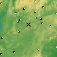 Nearby Forecast Locations - Saarbrücken - Kaart