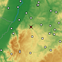 Nearby Forecast Locations - Pforzheim - Kaart