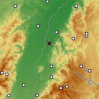 Nearby Forecast Locations - Lahr/Schwarzwald - Kaart