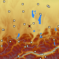 Nearby Forecast Locations - Hohenpeißenberg - Kaart
