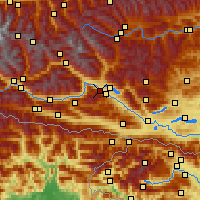 Nearby Forecast Locations - Spittal an der Drau - Kaart
