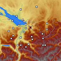 Nearby Forecast Locations - Alberschwende - Kaart