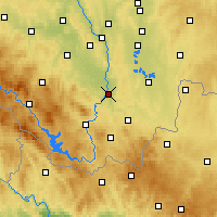 Nearby Forecast Locations - České Budějovice - Kaart