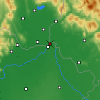 Nearby Forecast Locations - Záhony - Kaart