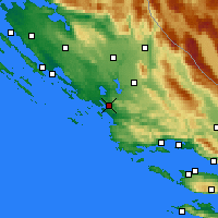 Nearby Forecast Locations - Šibenik - Kaart