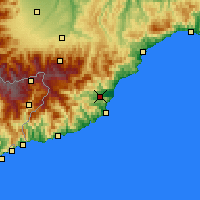 Nearby Forecast Locations - Albenga - Kaart