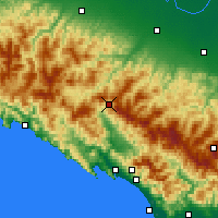 Nearby Forecast Locations - Passo D.Cisa - Kaart