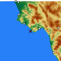 Nearby Forecast Locations - Cape Palinuro - Kaart